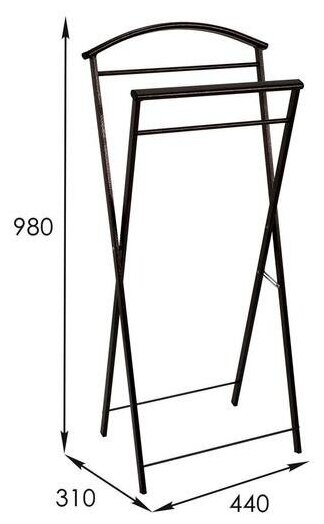 ЗМИ Вешалка костюмная «Контур», 44×31×98 см, цвет медный антик - фотография № 8