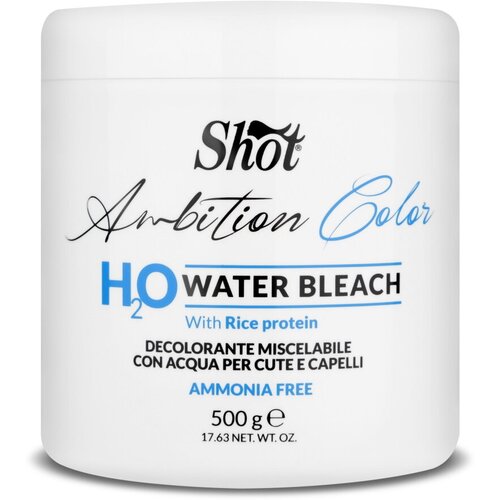 Порошок AMBITION COLOR для осветления волос SHOT water bleach 500 г обесцвечивающий порошок mood decolorante white bleach