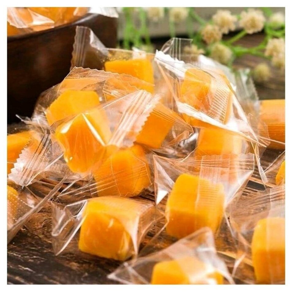 Жевательные конфеты из манго, манго кубики, 500 гр. - фотография № 1