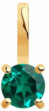 Подвеска Diamant online, золото, 585 проба, изумруд синтетический