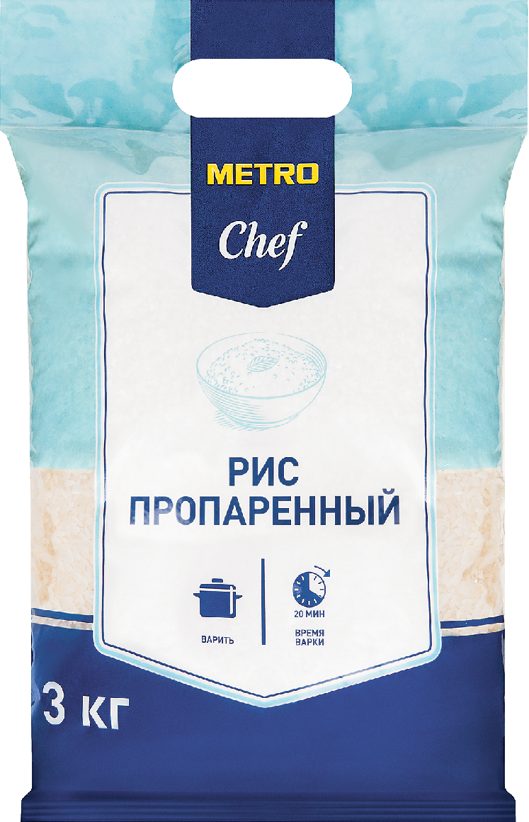 Рис METRO CHEF пропаренный, 3 кг - фотография № 3