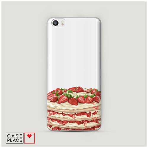 фото Чехол пластиковый xiaomi mi5 сливочно-клубничный торт арт case place