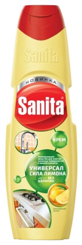 Средство чистящее "Sanita. Универсал крем" сила лимона 600 мл
