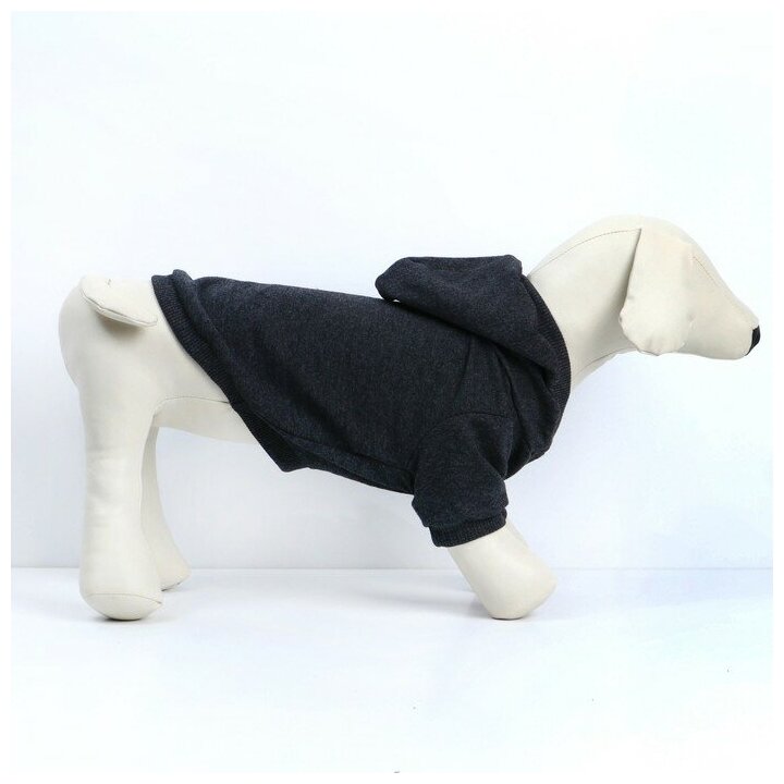 Толстовка для собак(футер петля двунитка) L Серый - фотография № 3