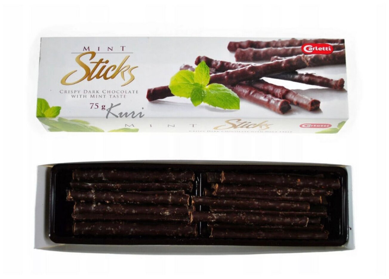 Шоколадная бижутерия Carletti Mint sticks, 2 шт по 75 гр. - фотография № 3