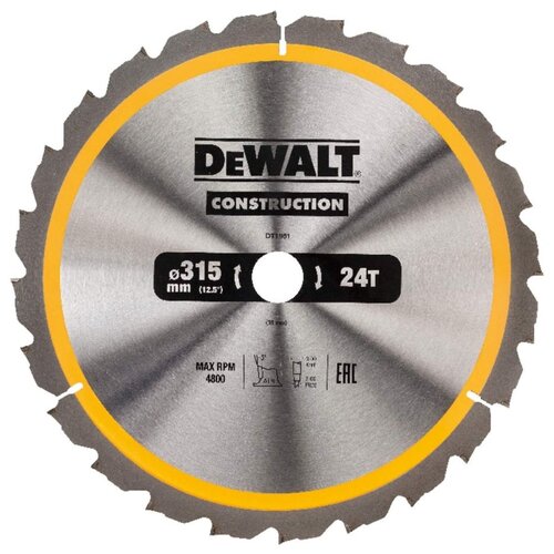 Пильный диск DeWalt Construction 315х30мм 24ATB DT1961-QZ