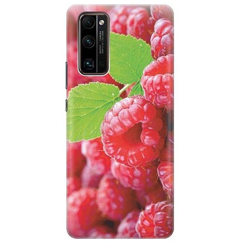 фото Ультратонкий силиконовый чехол-накладка для honor 30 pro+ с принтом "малинка" gosso