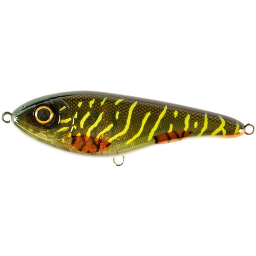 Воблер Джеркбейт Strike Pro Buster Jerk II Shallow Runner, цвет: C755G-UV Green Motoroil Pike UV, (E джеркбейт strike pro buster jerk ii shallow runner 120 c755g uv