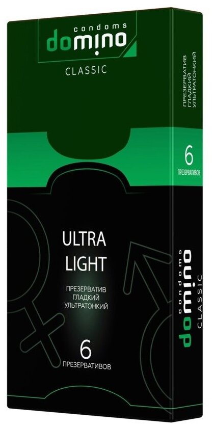 Гладкие ультратонкие презервативы DOMINO Ultra Light (6 шт)