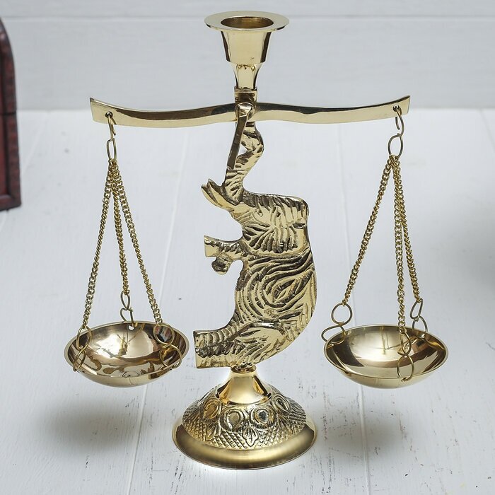 фото Подсвечник "Слон с чашей весов"