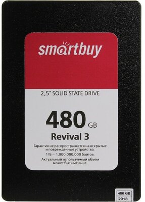 Накопитель SSD 480Gb Smartbuy Revival 3 SATA-III 7mm TLC (SB480GB-RVVL3-25SAT3)