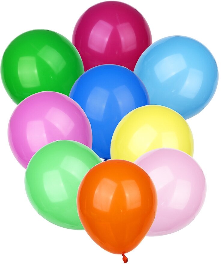 Капитан Весельчак Набор воздушных шаров 10шт, латекс, 10", микс цветов пастель, 10 штук