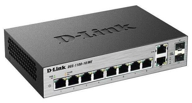 Коммутатор D-LINK DGS-1100-10/ME/A1A 8 портов 10/100/1000Mbps