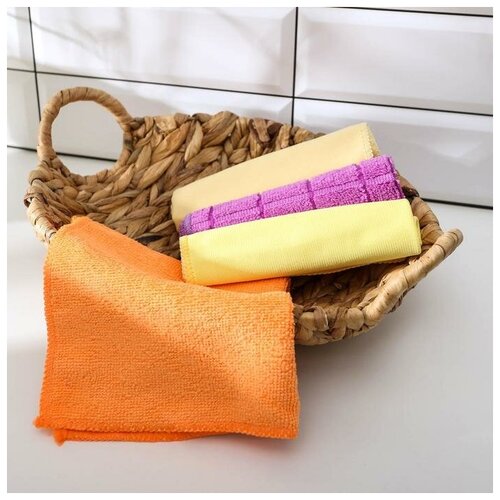 фото Набор салфеток из микрофибры grifon, 4 шт, 230-250 г/см2 mikimarket