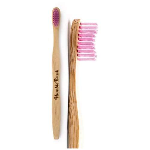 Купить Бамбуковая щетка Humble Brush Adult Soft Розовая, The Humble Co., розовый, Зубные щетки