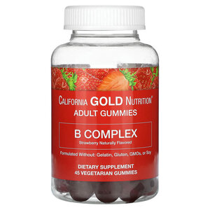 Gummies B Complex со вкусом клубники, 220 г, 45 шт., клубника