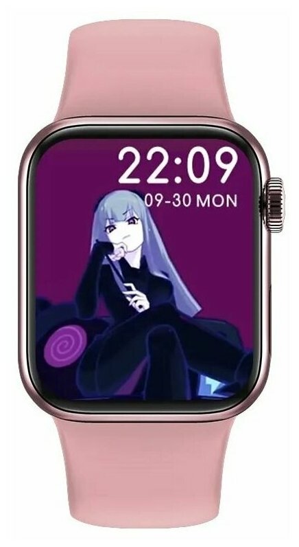 Умные часы SMART WATCH M16 mini 2021 38мм, (Розовый) с полноразмерным экраном и активным колесиком