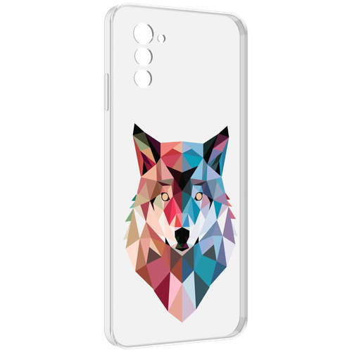 Чехол MyPads Геометрический-волк для UleFone Note 12 / Note 12P задняя-панель-накладка-бампер