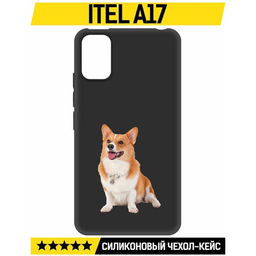 Чехол-накладка Krutoff Soft Case Корги для ITEL A17 черный