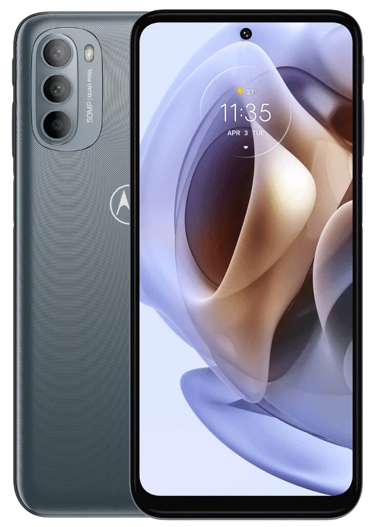 Motorola Moto G31 - 4G Smartphone - Dual-SIM - RAM 4 GB / 64 GB - microSD slot - OLED-Display - 6.4" - 2400 x 1080 Pixel (60 Hz) - Triple-Kamera 50 MP, 8 MP, 2 MP - front camera 13 MP - Mineral Grey