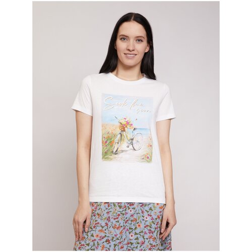 фото Футболка zolla, размер xs, белый