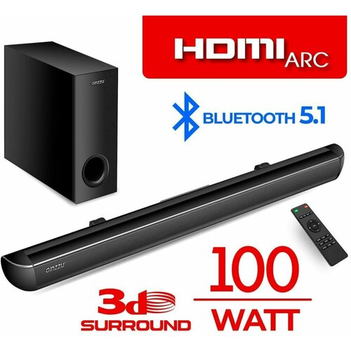 Cаундбар с 3D беспроводным сабвуфером Ginzzu GM-509 924600₽