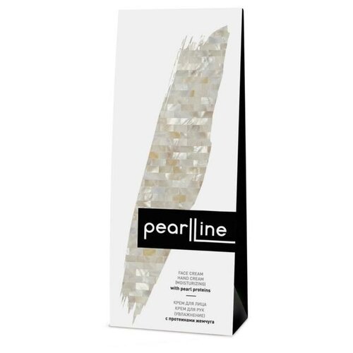 Лучшие Традиции Подарочный набор PearlLine: крем для лица, 50мл и крем для рук, 40 мл