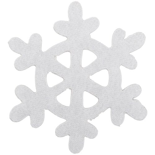 Термоаппликация BLITZ №5 5-14 снежинка белая 5х5 см
