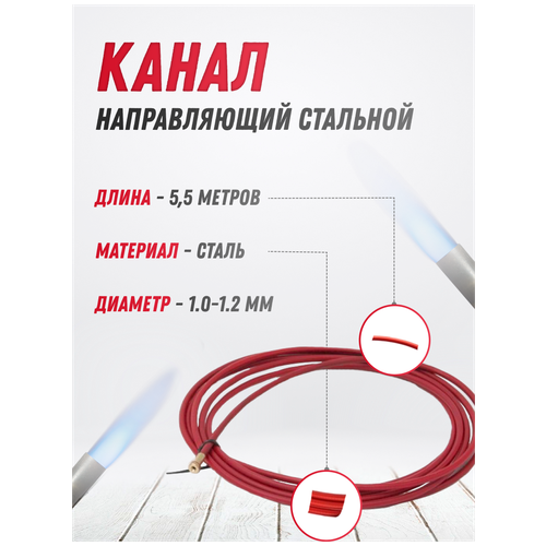 Канал направляющий стальной DEKA 5,5 м красный d 1,0-1,2 мм