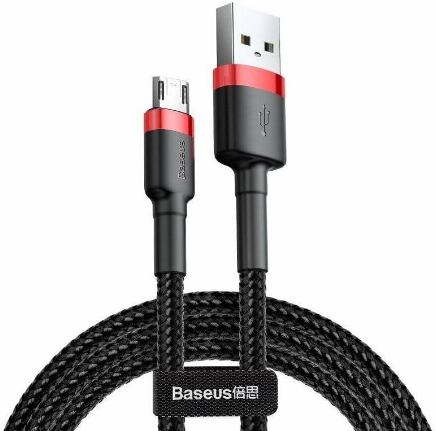 Кабель Baseus Cafule Cable USB - Micro-USB 2A 3m Black+Red (CAMKLF-H91)