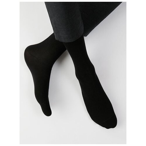 Мужские носки Omsa, 4 пары, классические, размер 45-47, черный