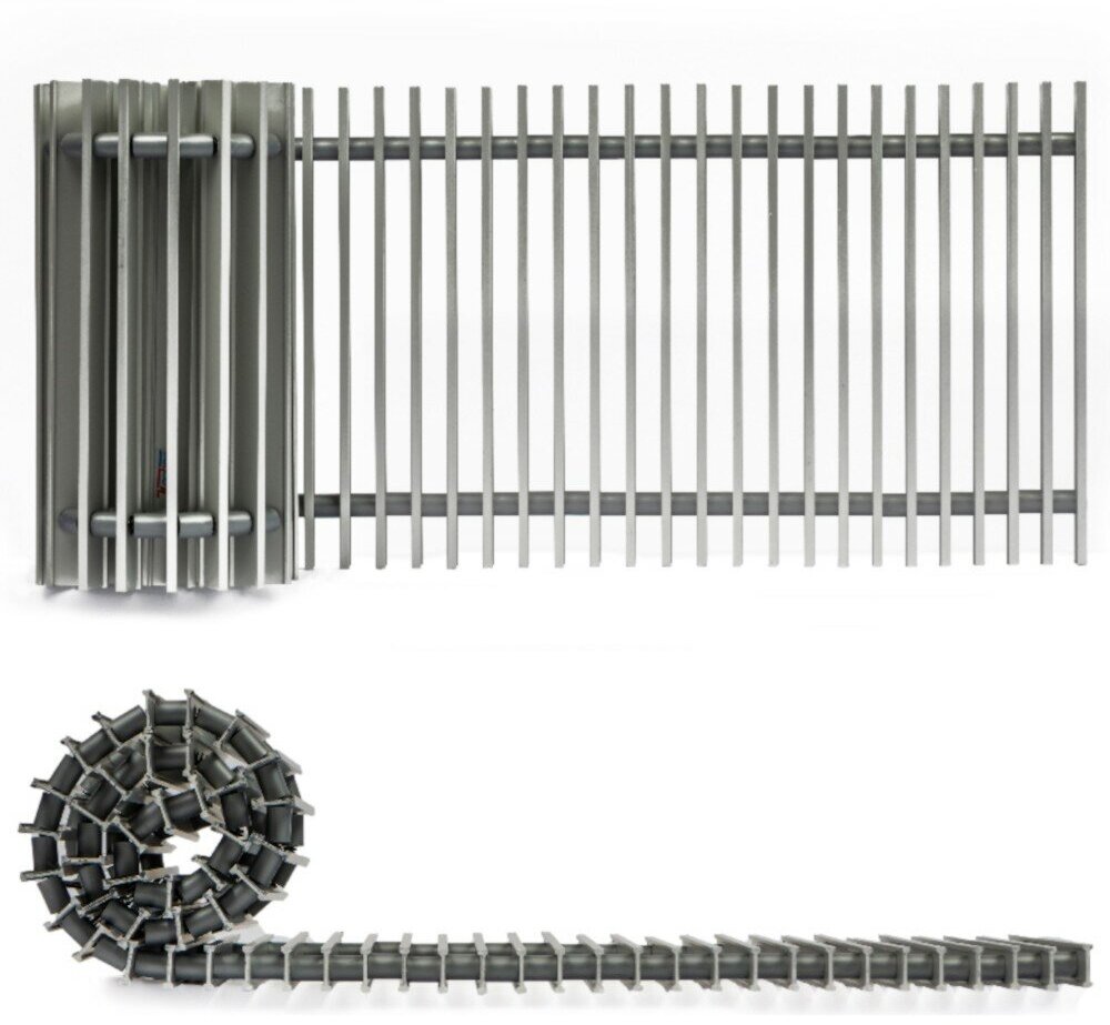 Решетка рулонная Techno РРА 250-1600/C алюминиевая, цвет серебро