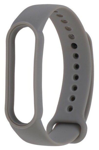 Ремешок для фитнес-браслета Mi Band 5/6 LuazON силиконовый серый