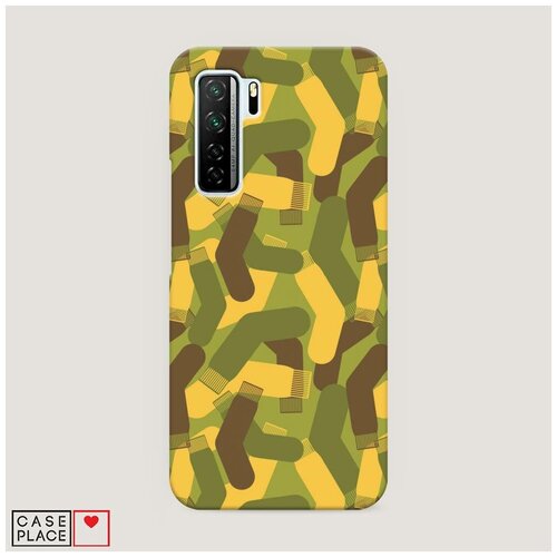 фото Пластиковый чехол "носочный принт" на huawei nova 7 se / хуавей нова 7 se case place