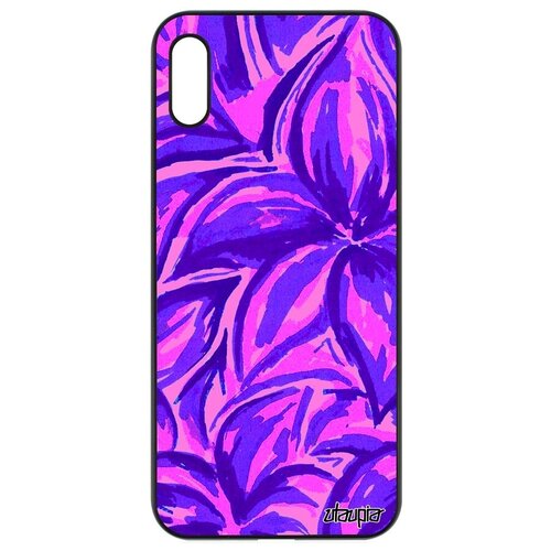 фото Противоударный чехол на смартфон // honor 8a // "цветочный узор" букет фон, utaupia, фиолетовый