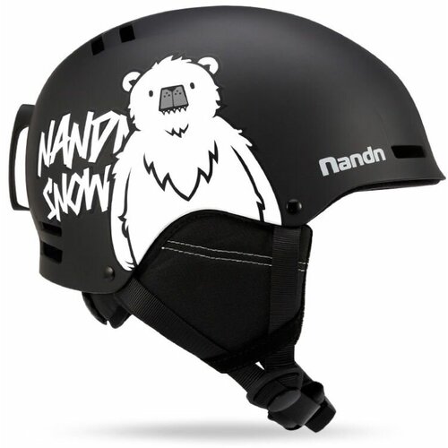 Шлем горнолыжный NANDN NT30 BLACK BEAR шлем горнолыжный nandn nt30 white bear