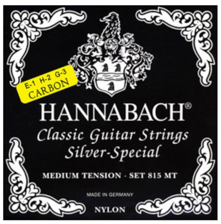 Струны для классической гитары Hannabach 815MTC CARBON Black SILVER SPECIAL — фото 1