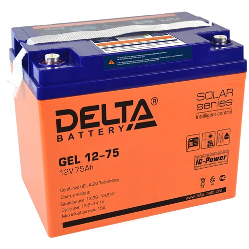 Аккумулятор Delta GEL 12-75 батарея для ибп delta gel 12 200 12в 200ач