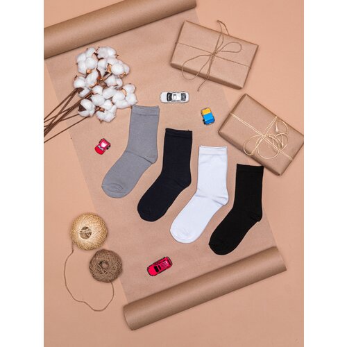 Носки детские, NL TEXTILE GROUP, набор 4 пары, высокие, размер обуви 34-36