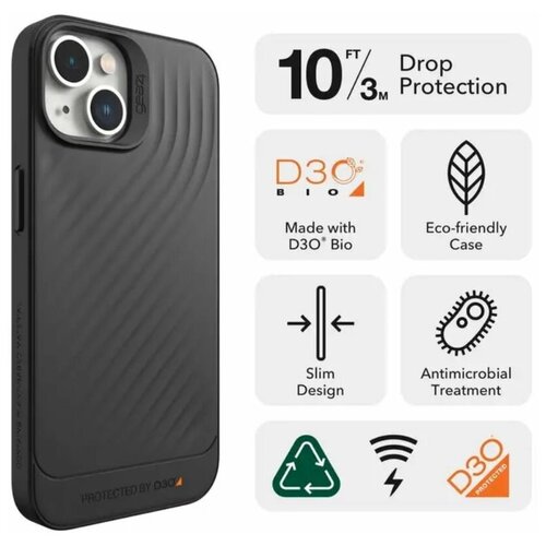 Чехол для смартфона противоударный ZAGG Copenhagen D3O Ultimate Impact Protection Case для iPhone 14 Plus 6.7 - Черный