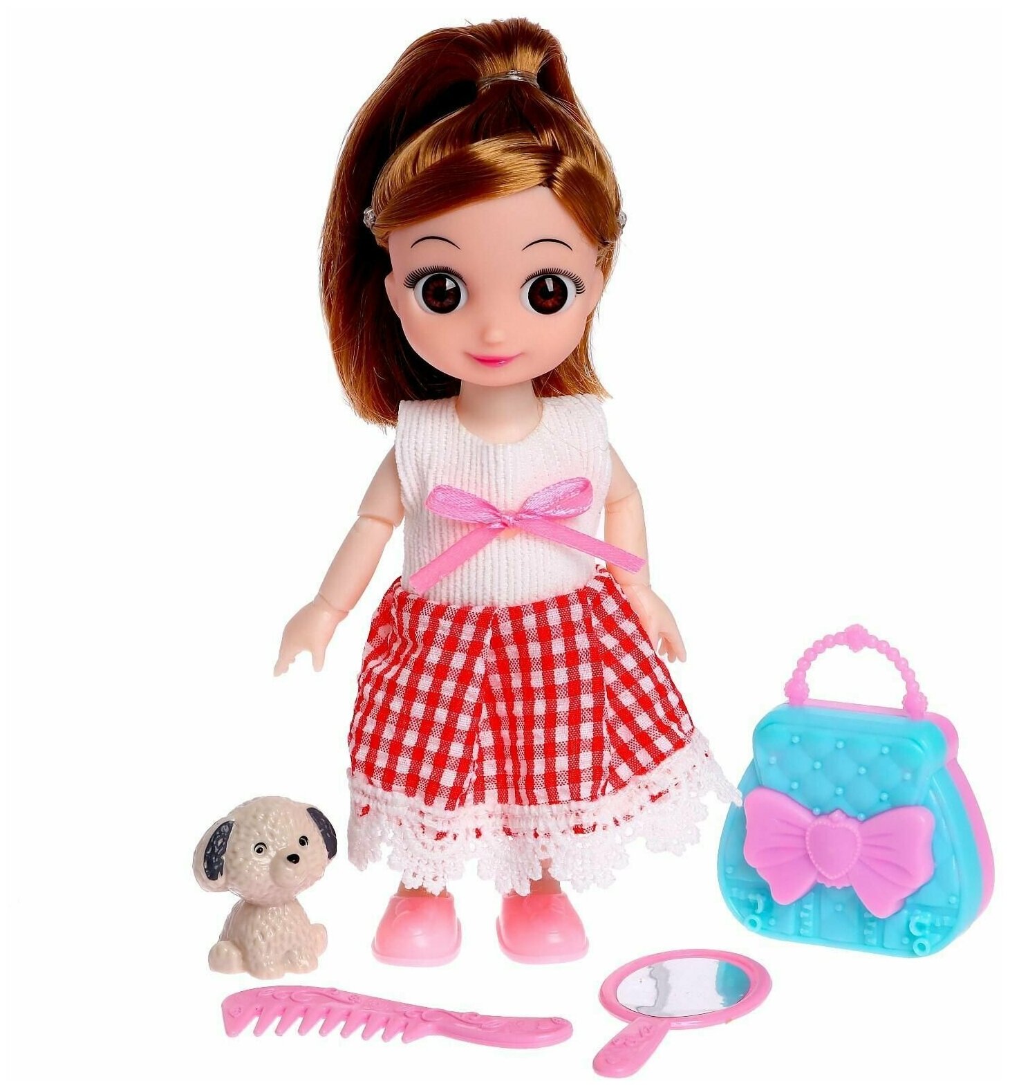 Кукла малышка шарнирная «Милана» с питомцем и аксессуарами