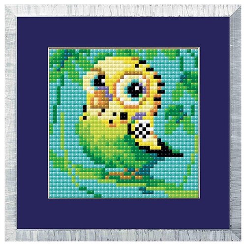 фото Am0021 набор алмазной мозаики риолис 'попугай' 10*10см