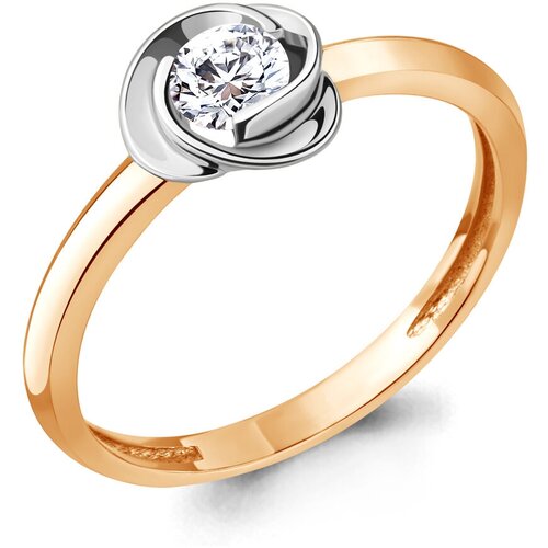 фото Золотое кольцо aquamarine 66108 с swarovski diamant-online