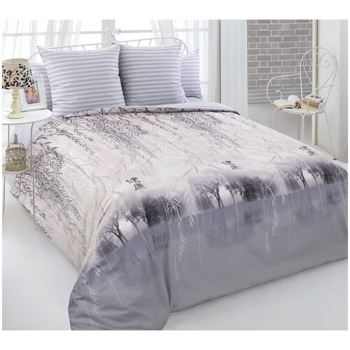 фото Постельное белье перкаль умиротворение (бежевый) 2-х спальное с евро простыней ivselena