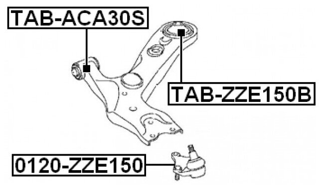 Опора шаровая FEBEST 0120ZZE150