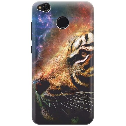 фото Gosso ультратонкий силиконовый чехол-накладка для xiaomi redmi 4x с принтом "космический тигр"