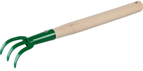 Рыхлитель Росток 3-х зубый, с деревянной ручкой, 39616, 75x75x430 мм