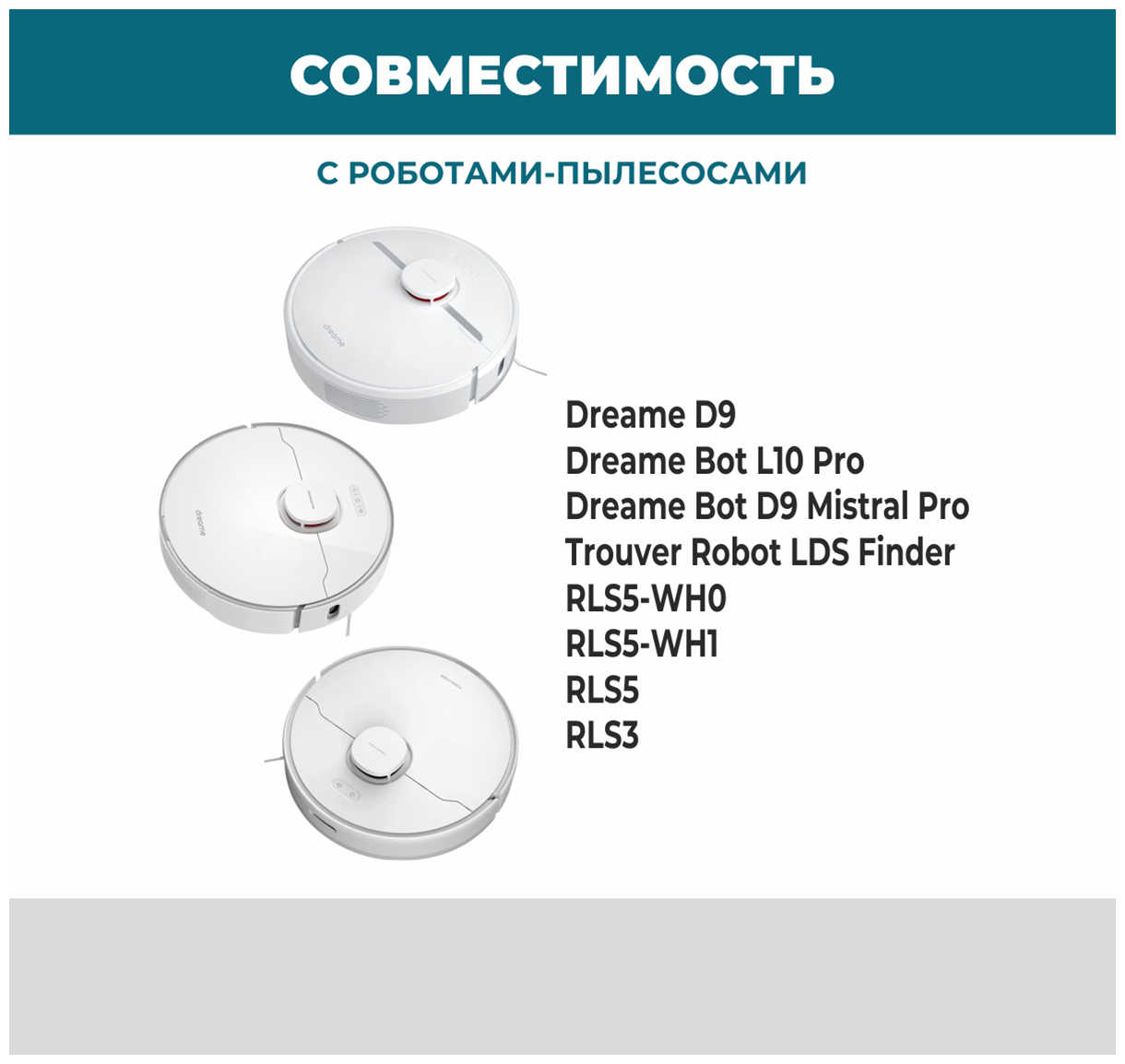 Набор 2 боковые щётки ReFill для робота-пылесоса Dreame F9 Xiaomi 1C (STYTJ01ZHM) 1T (STYTJ02ZHM) Mi Robot Vacuum-Mop (SKV4093GL) - фотография № 2