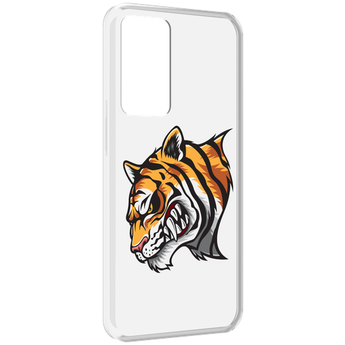 Чехол MyPads Тигр для OPPO Reno 8 Lite задняя-панель-накладка-бампер