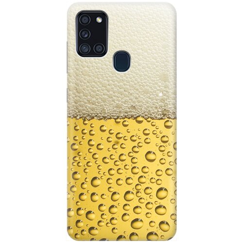 фото Ультратонкий силиконовый чехол-накладка для samsung galaxy a21s с принтом "пиво" gosso